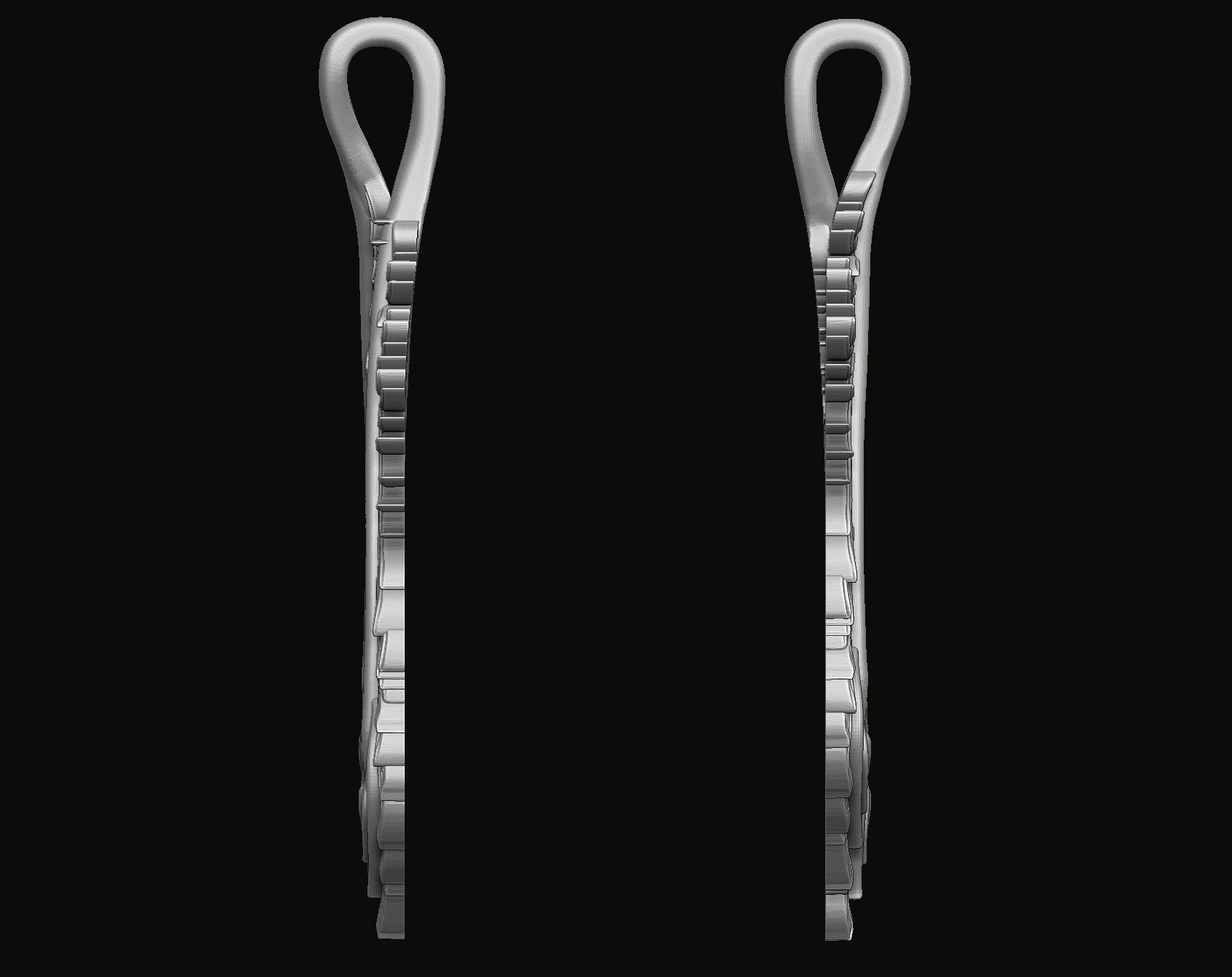 Phoenix feathers Pendant 3D print model_2