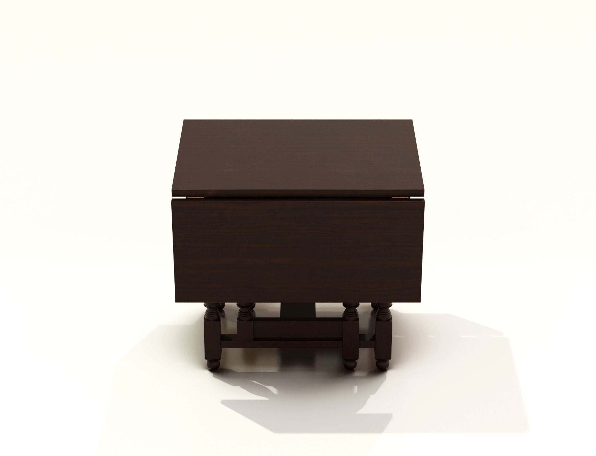 Japanese Traditional Wooden Folding Table 3D model_9