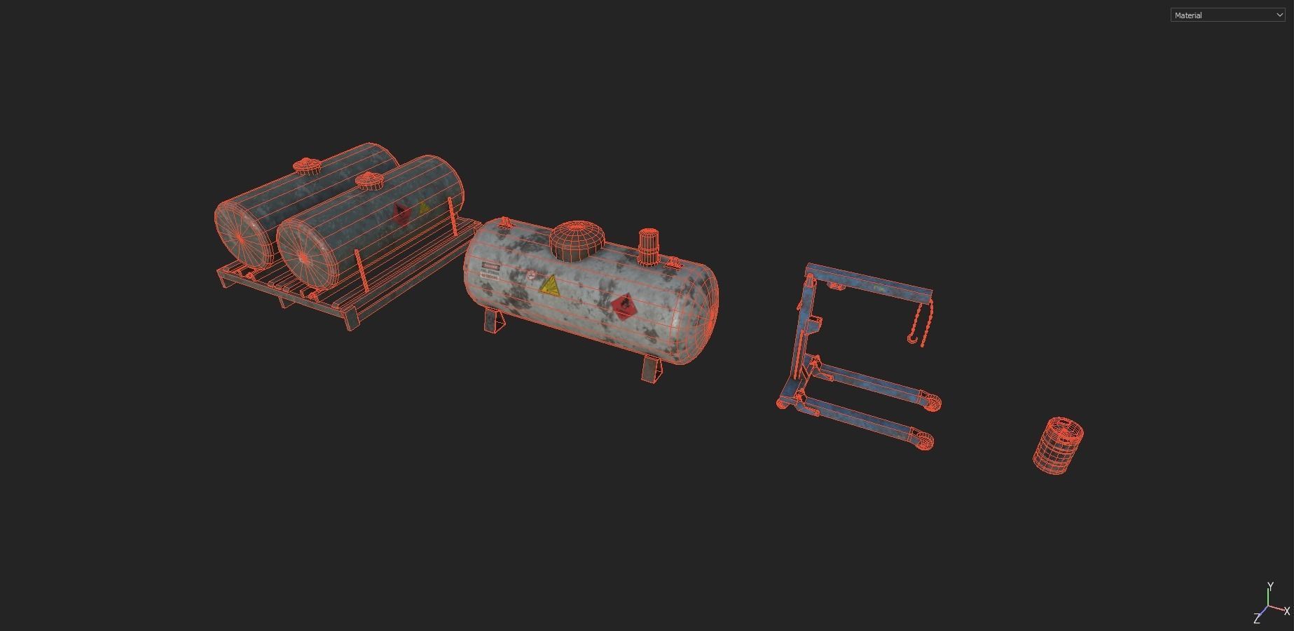 Industrial Props Pack 1 Low-poly 3D model_22