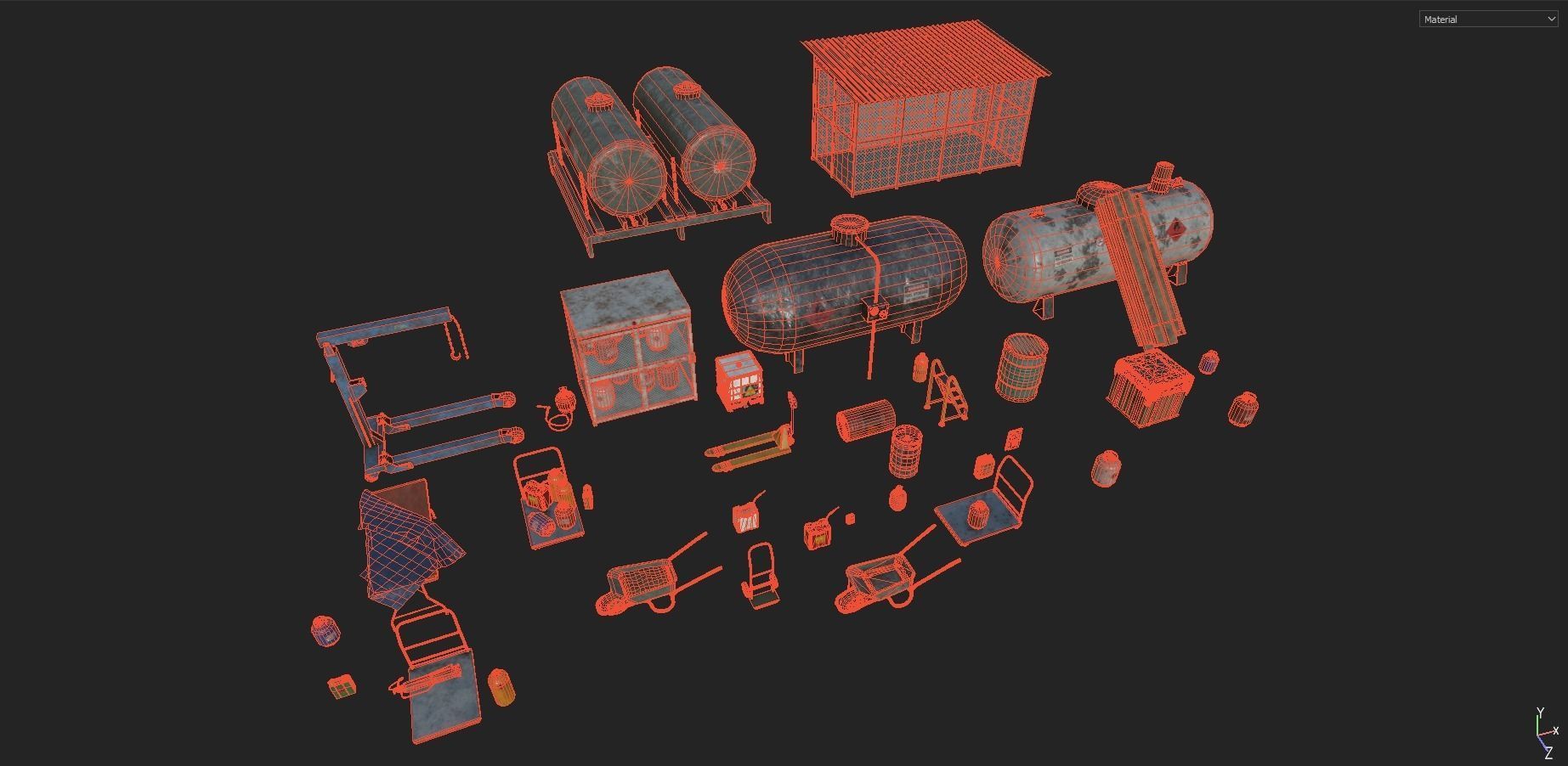 Industrial Props Pack 1 Low-poly 3D model_25