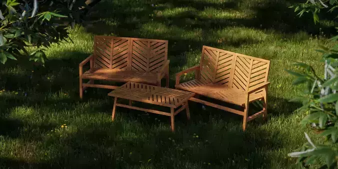 Outdoor Loveseat Chat Set