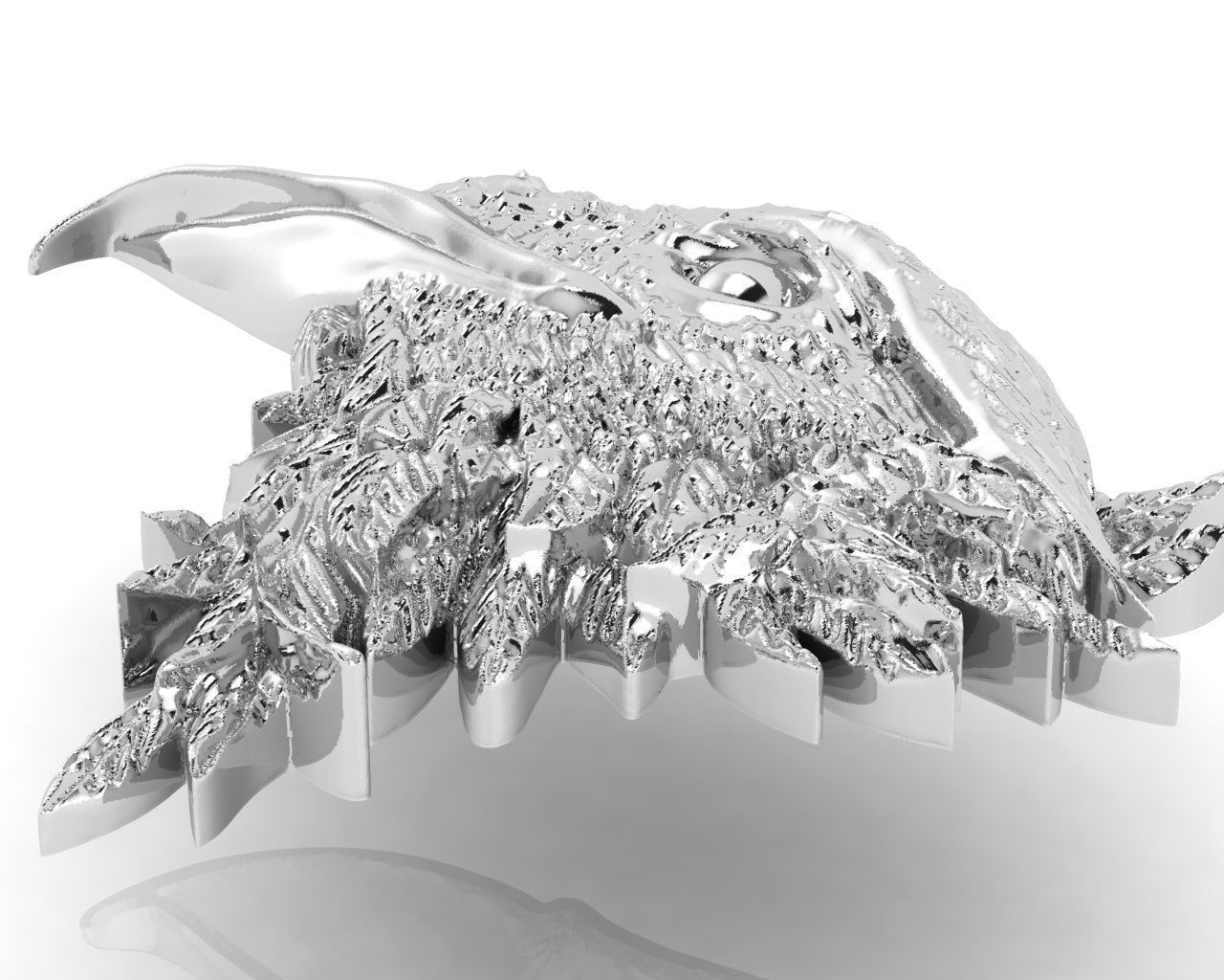 eagle head 3D print model_1