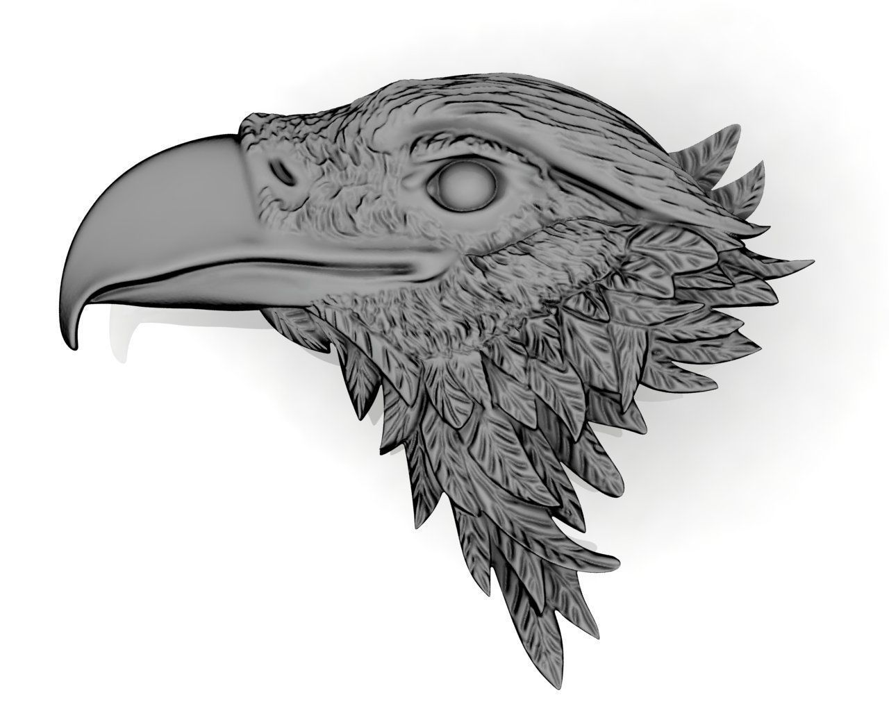 eagle head 3D print model_3