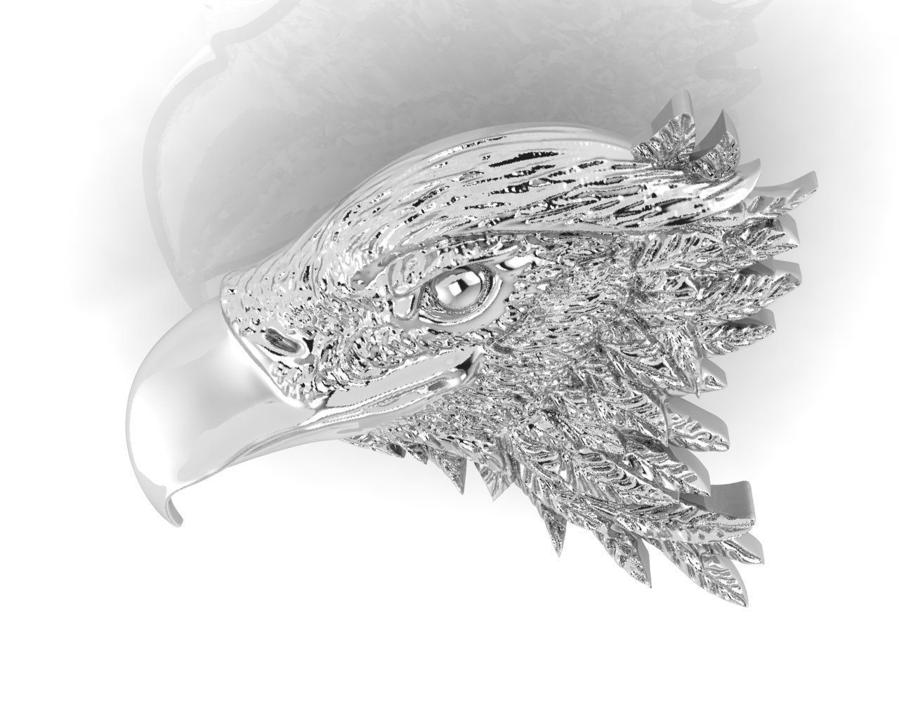 eagle head 3D print model_2