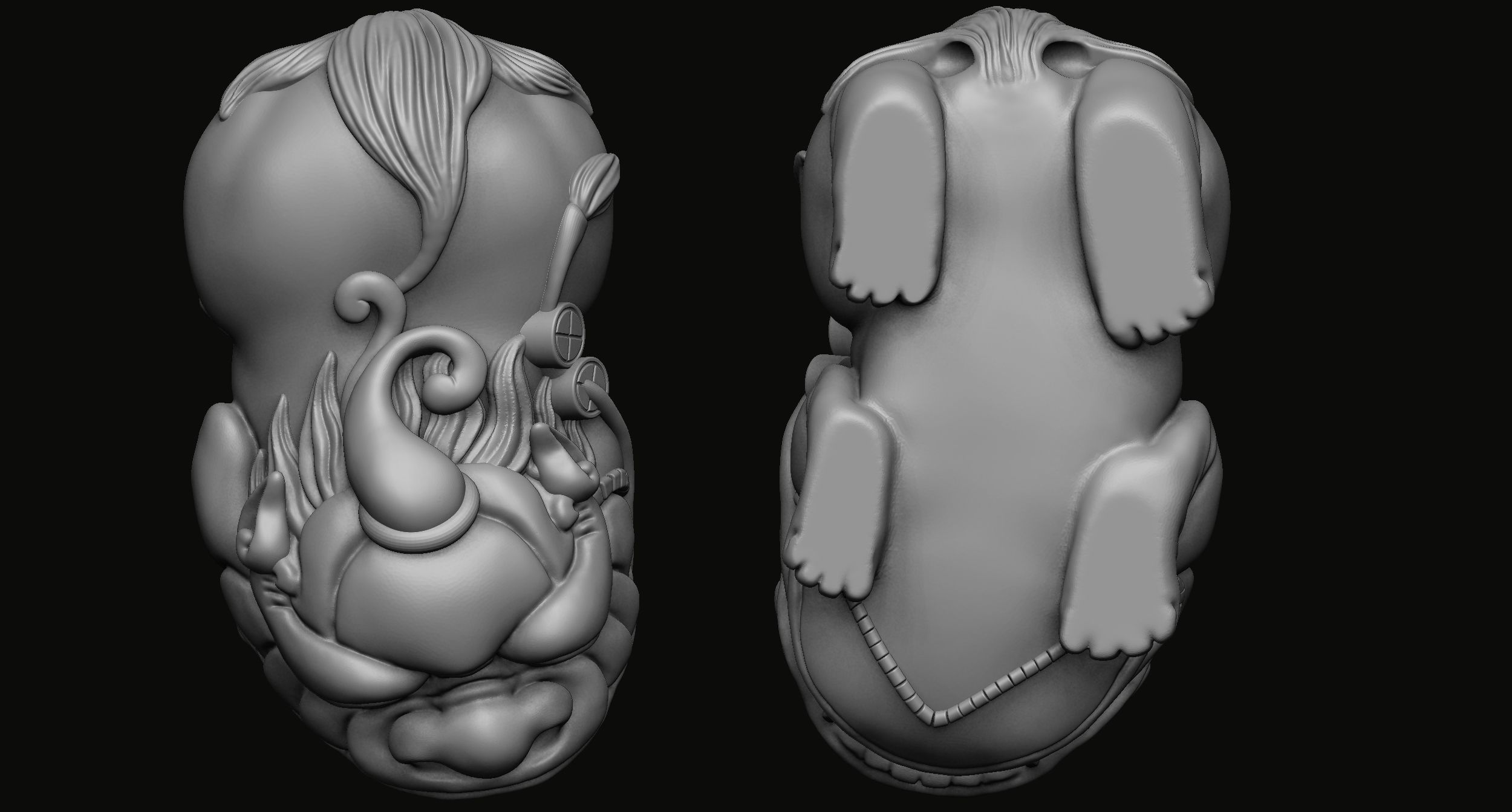 Pixiu Pendant 3D print model_4