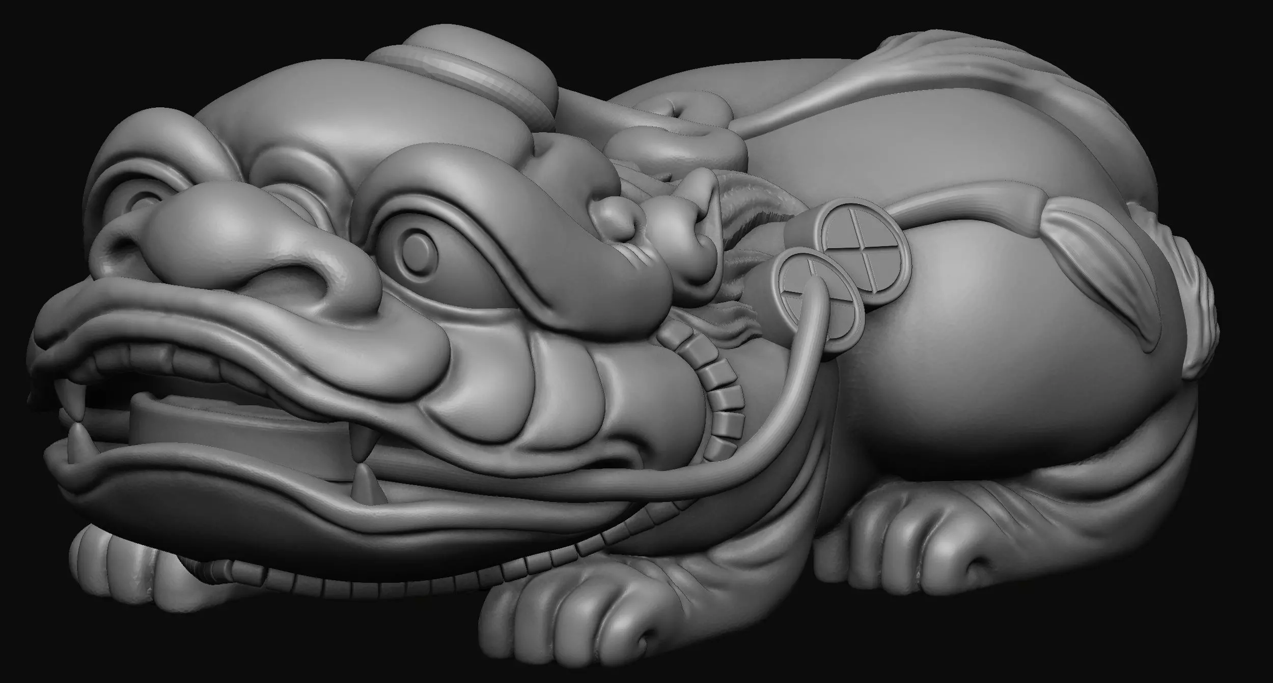 Pixiu Pendant 3D print model_0