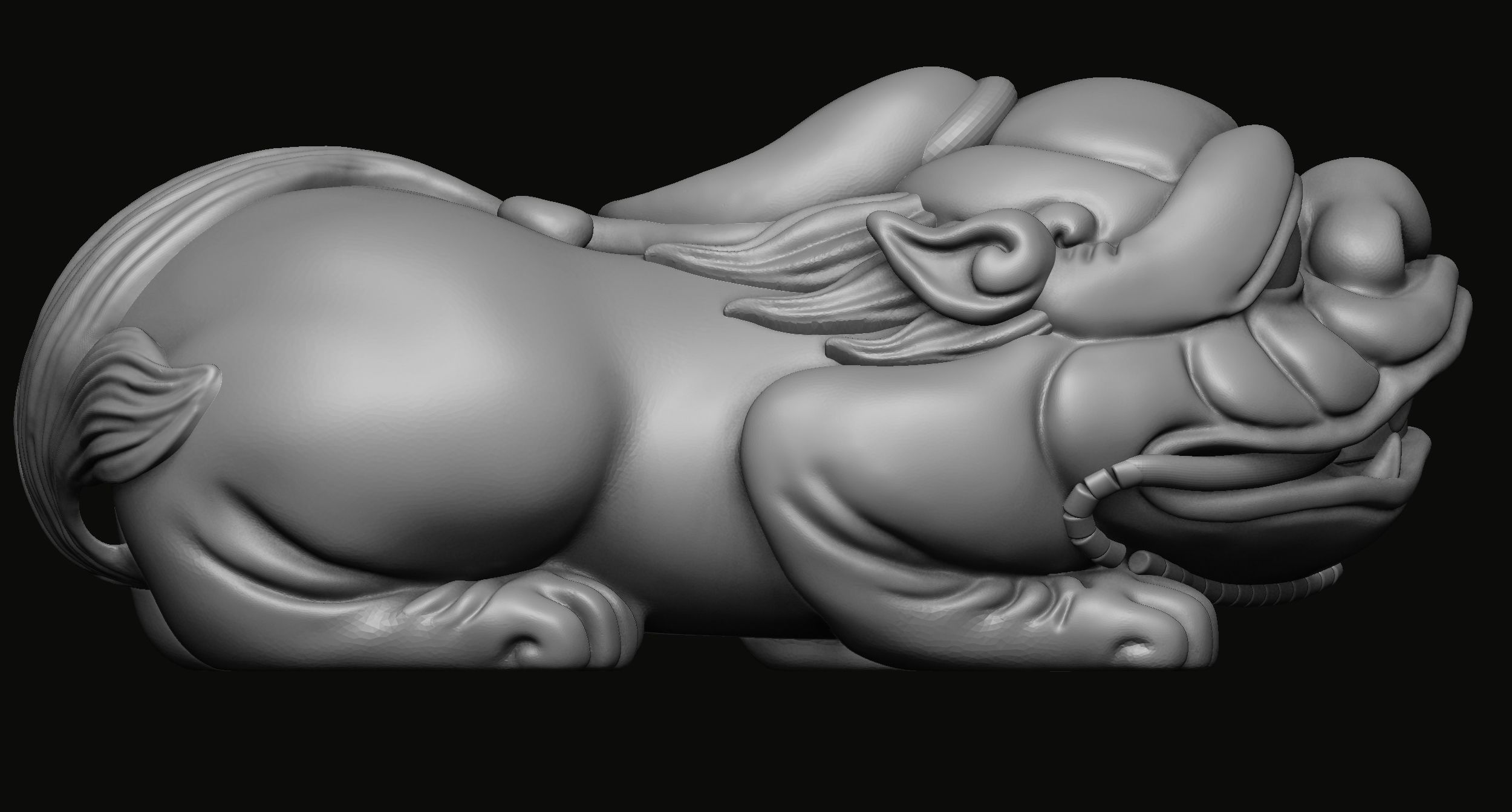 Pixiu Pendant 3D print model_2