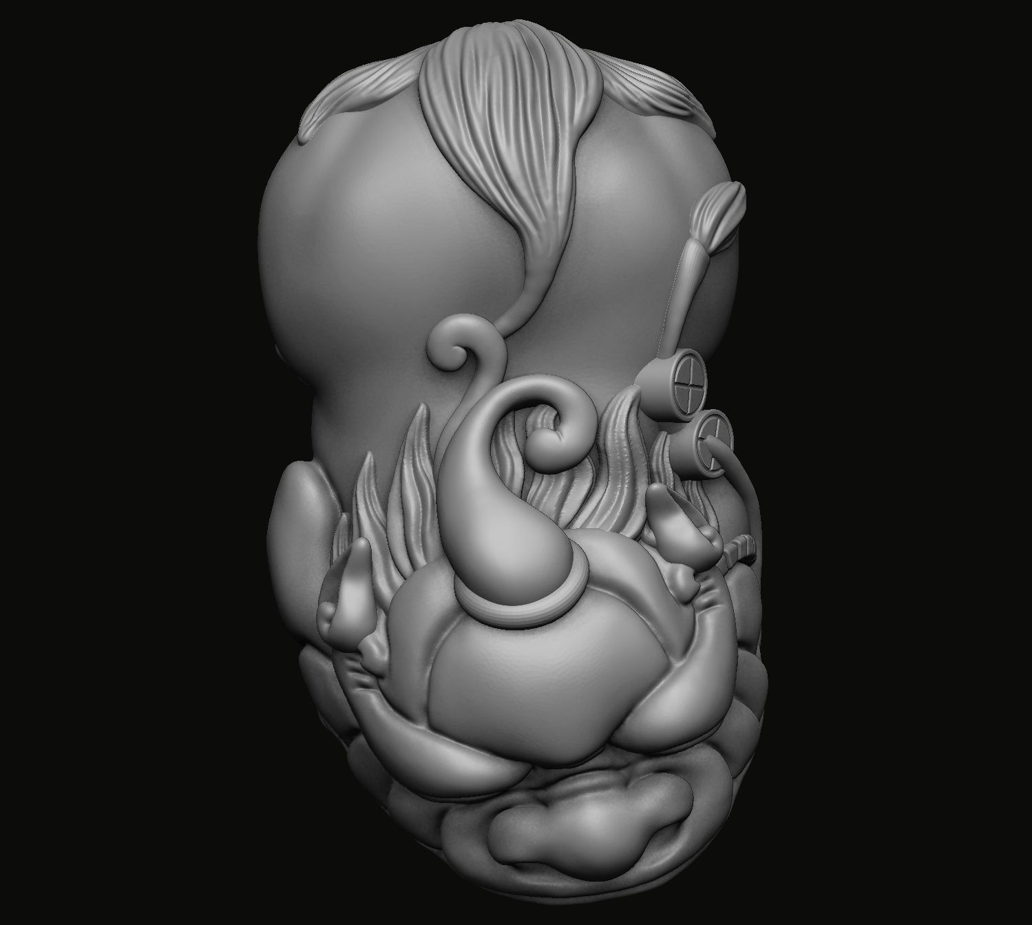 Pixiu Pendant 3D print model_1