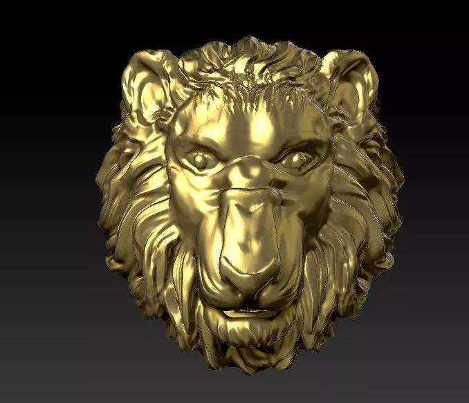 Lion ring2 3D print model_0