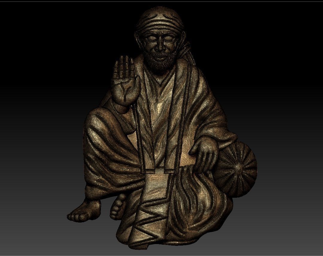 SAIBABA PENDENT 3D print model_6