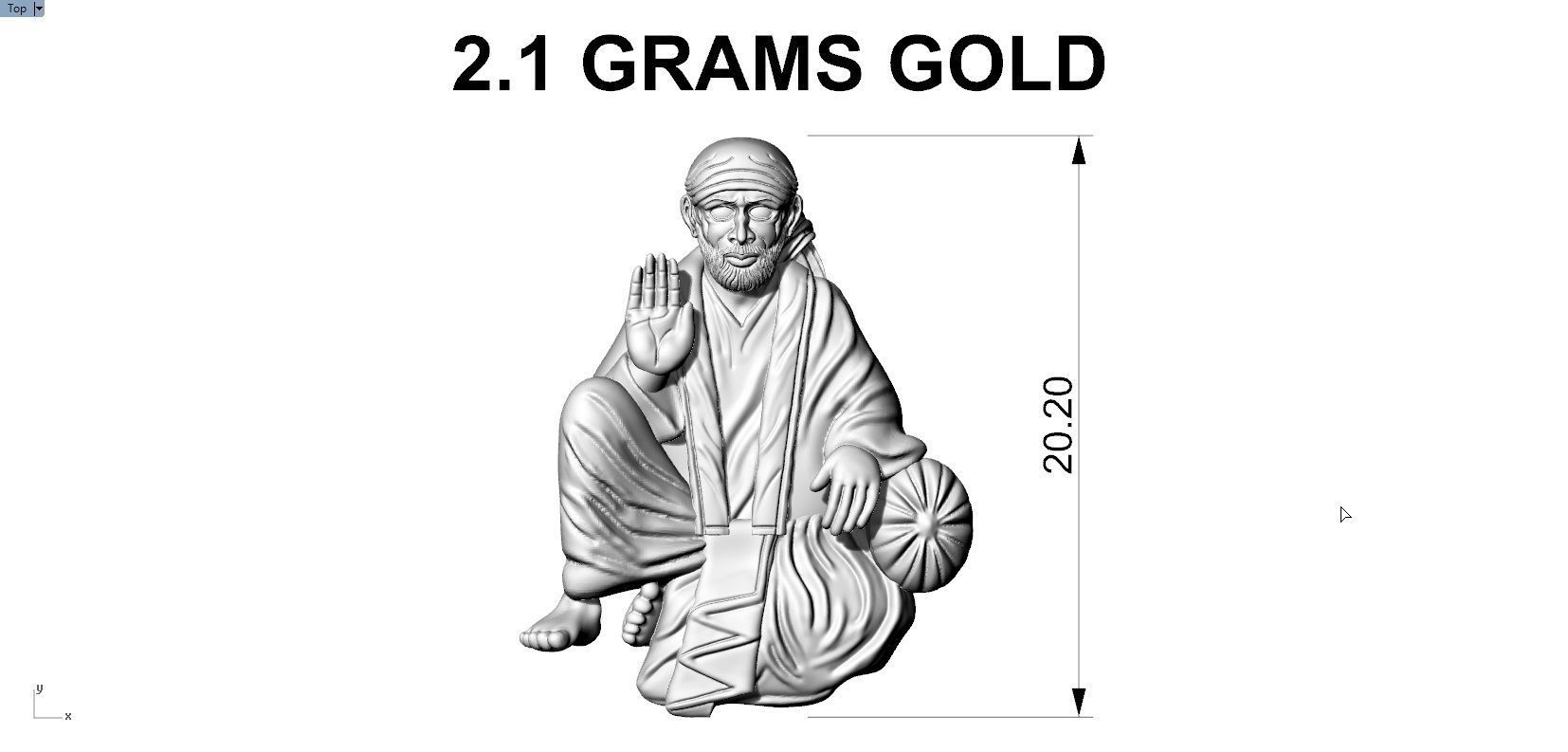 SAIBABA PENDENT 3D print model_9