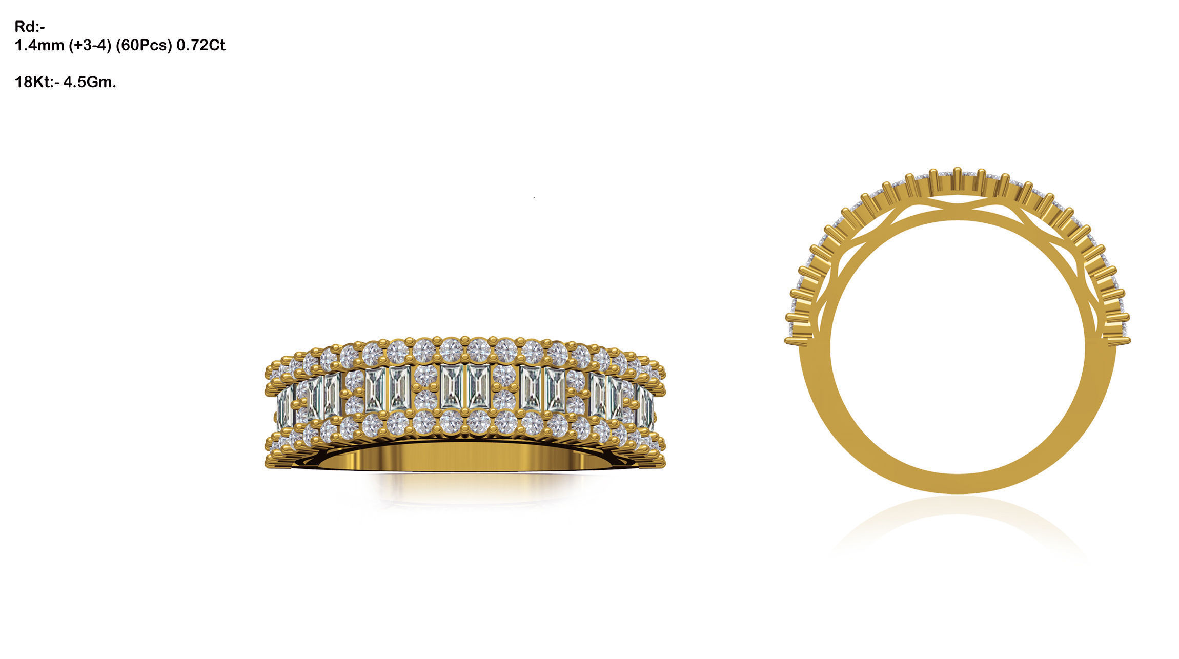 Women Wedding Engagement Ring STL OBJ FBX JCD Details 3D print model_1