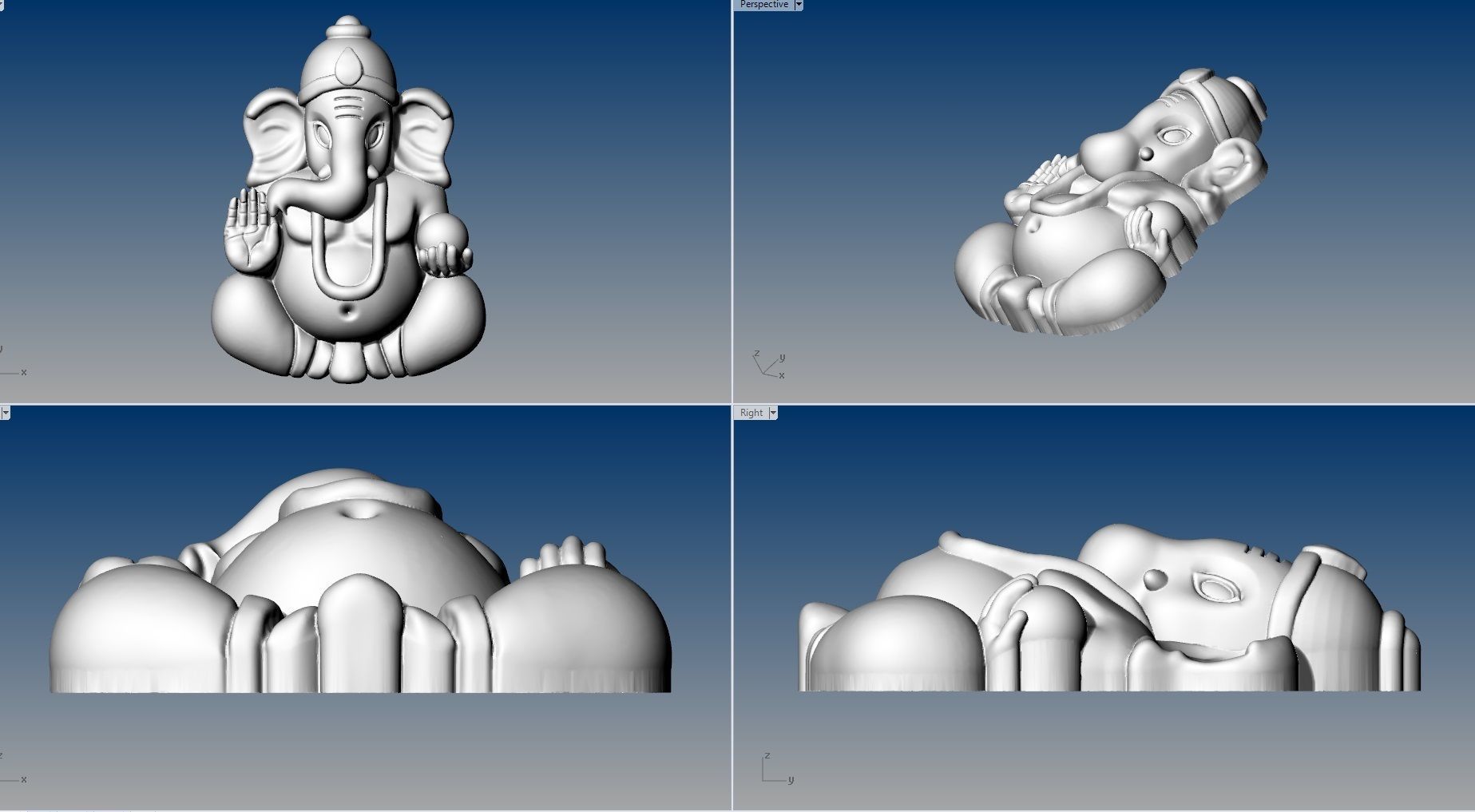 VALAMBURI VINAYAGAR PENDENT 3D print model_1