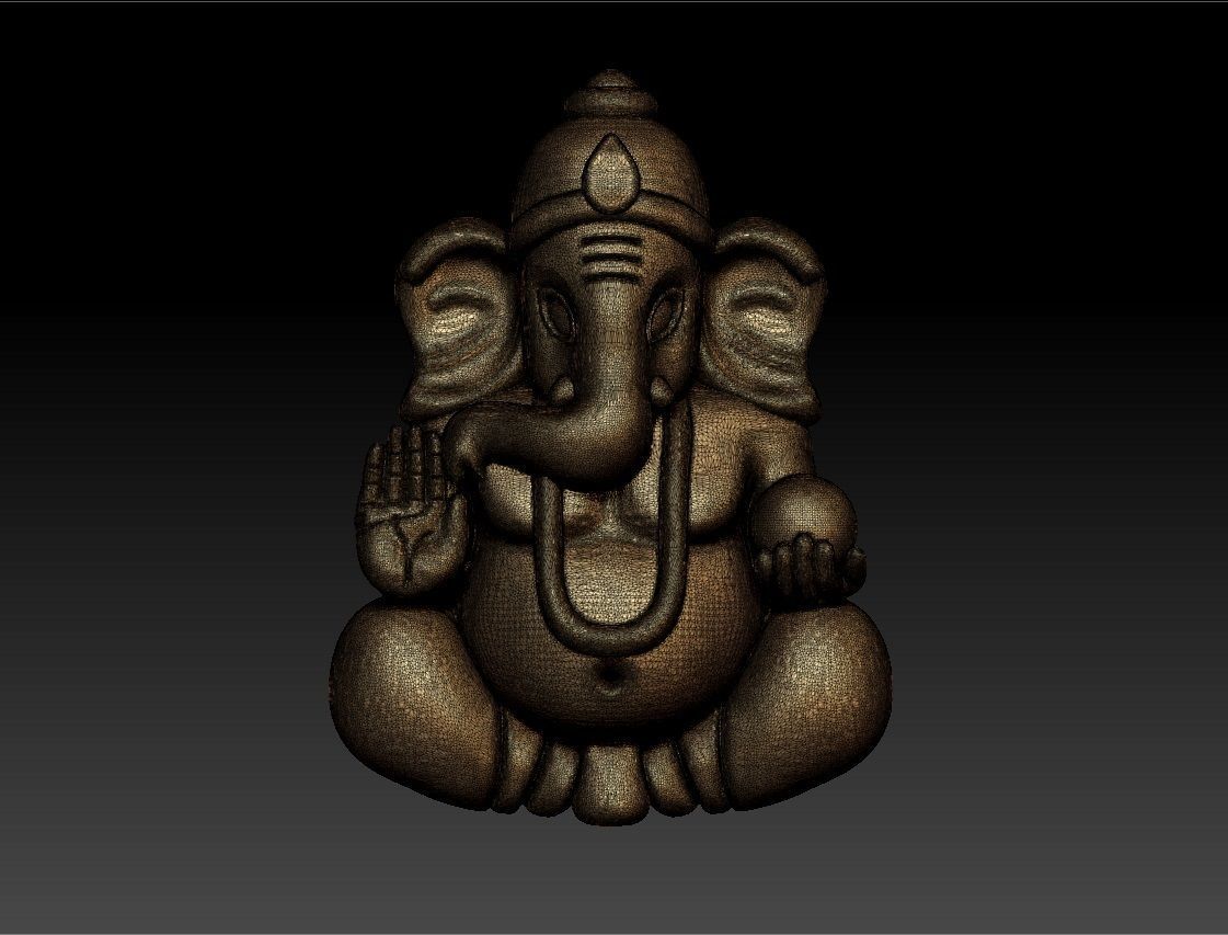 VALAMBURI VINAYAGAR PENDENT 3D print model_5