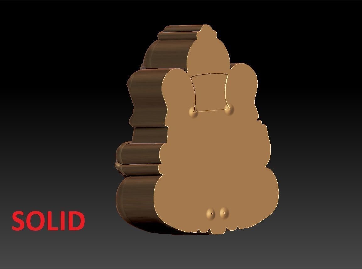 VALAMBURI VINAYAGAR PENDENT 3D print model_6