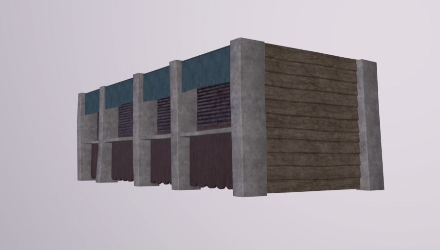 ClosedStand Low-poly 3D model_2