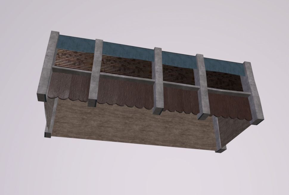 ClosedStand Low-poly 3D model_3