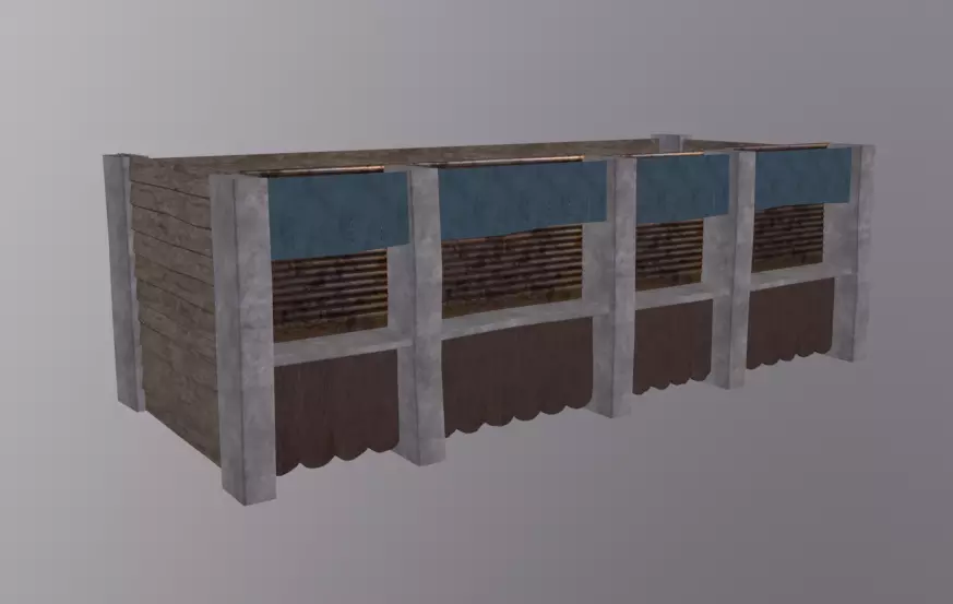 ClosedStand Low-poly 3D model_0