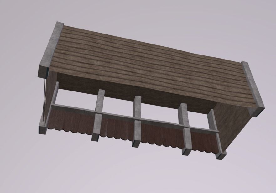 ClosedStand Low-poly 3D model_5