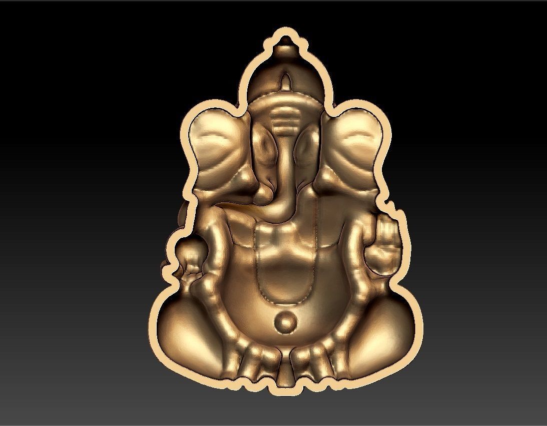 VINAYAGAR PENDENT 3D print model_3
