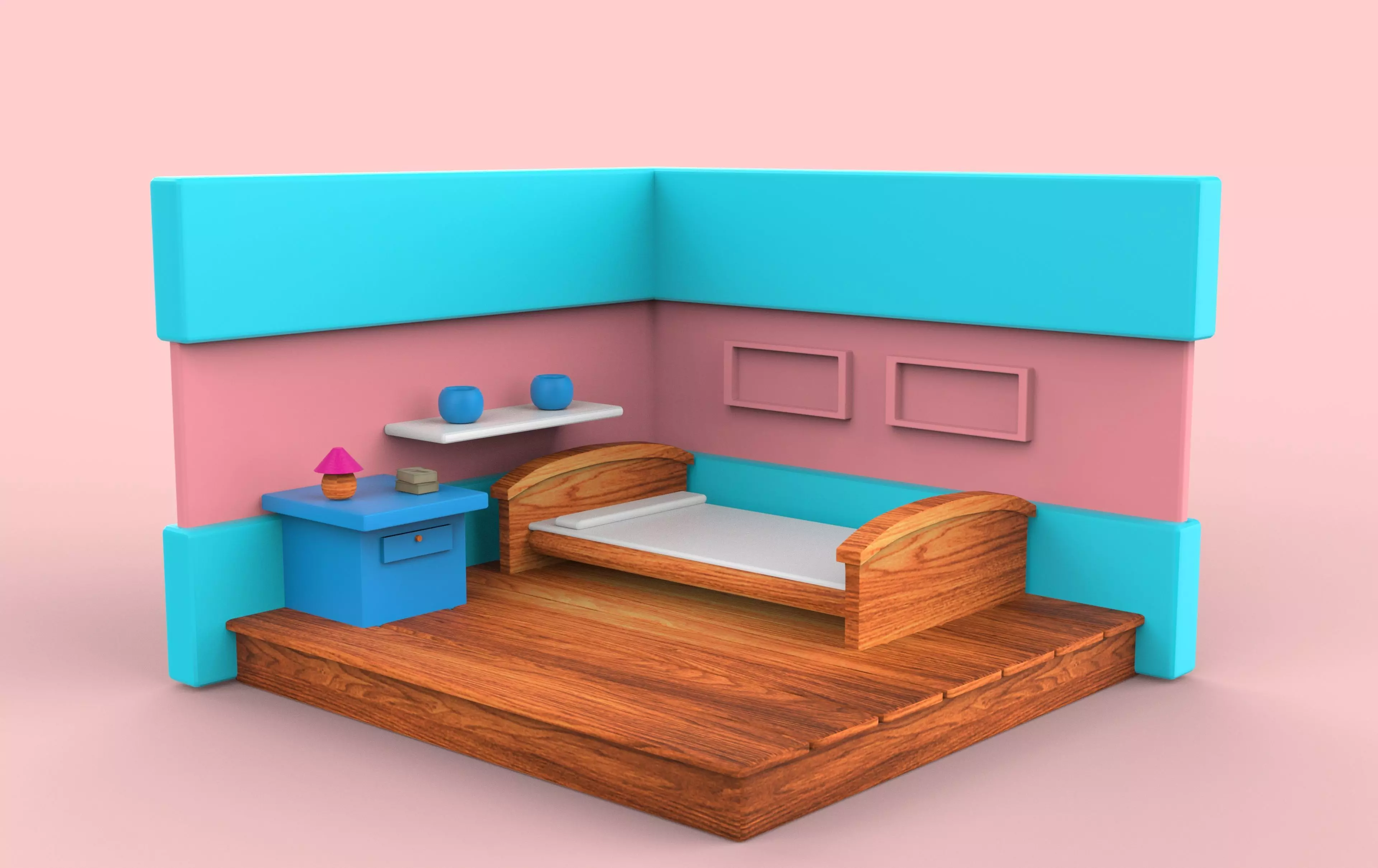 home model Low-poly 3D model_0