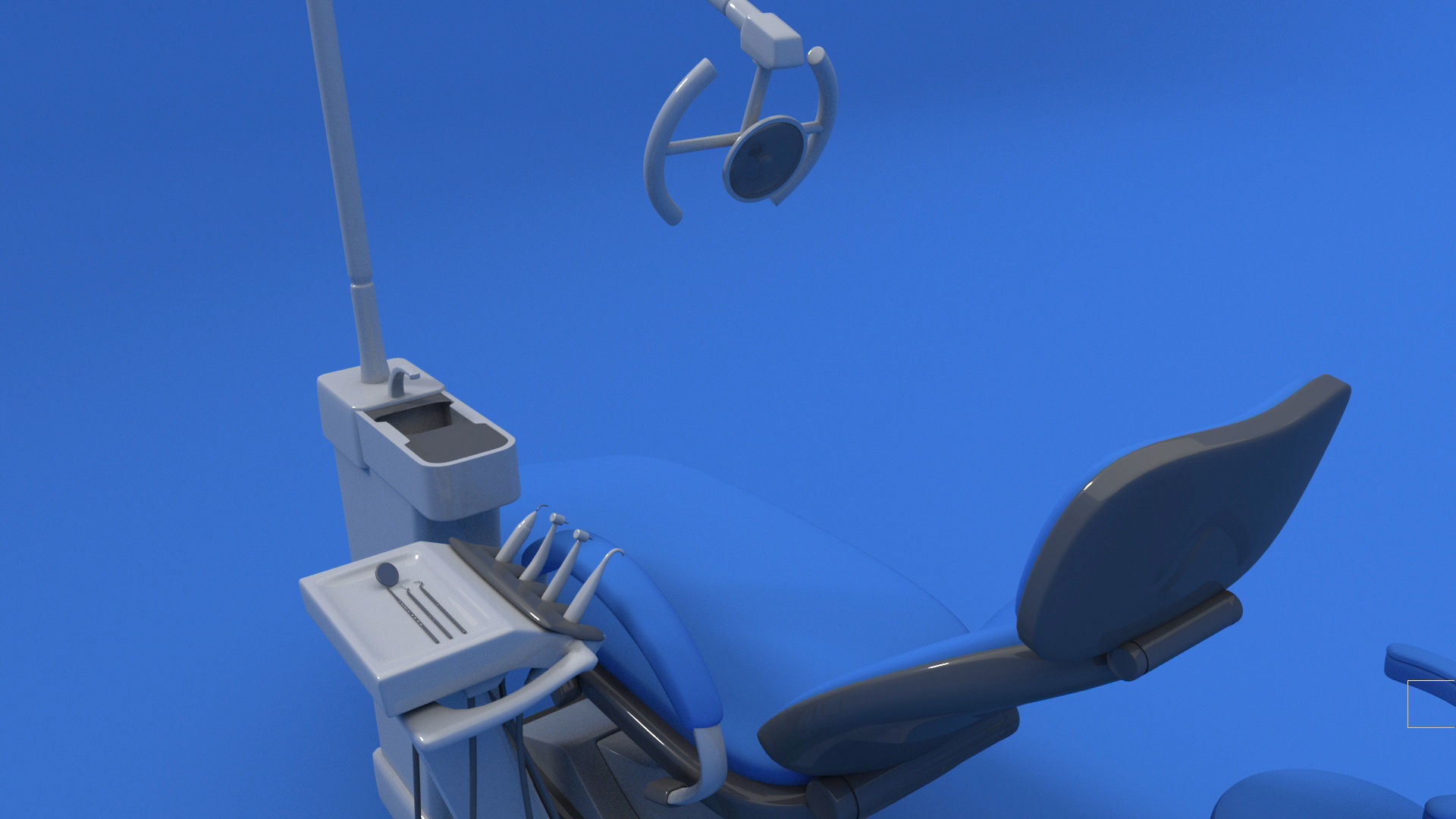 Dentist Unit Low-poly 3D model_3