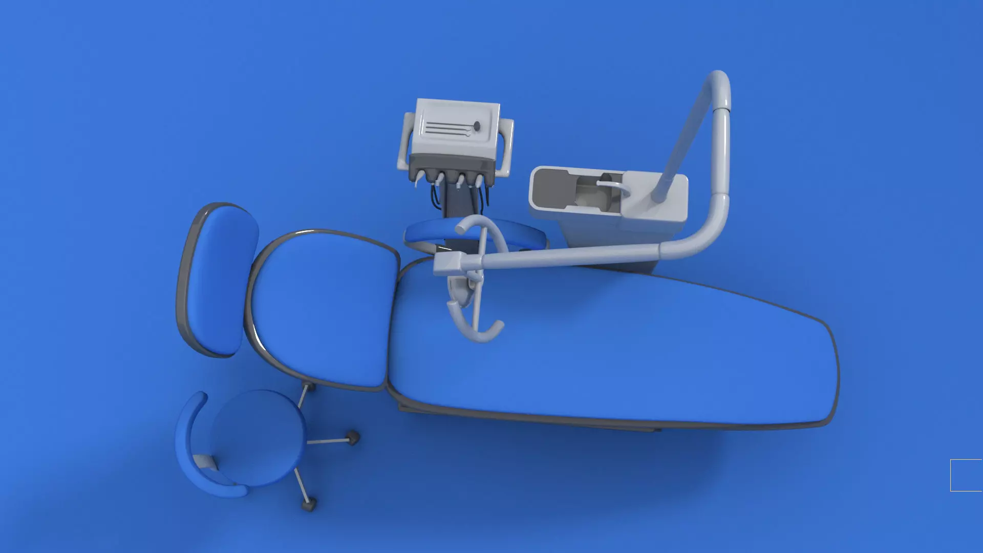 Dentist Unit Low-poly 3D model_0