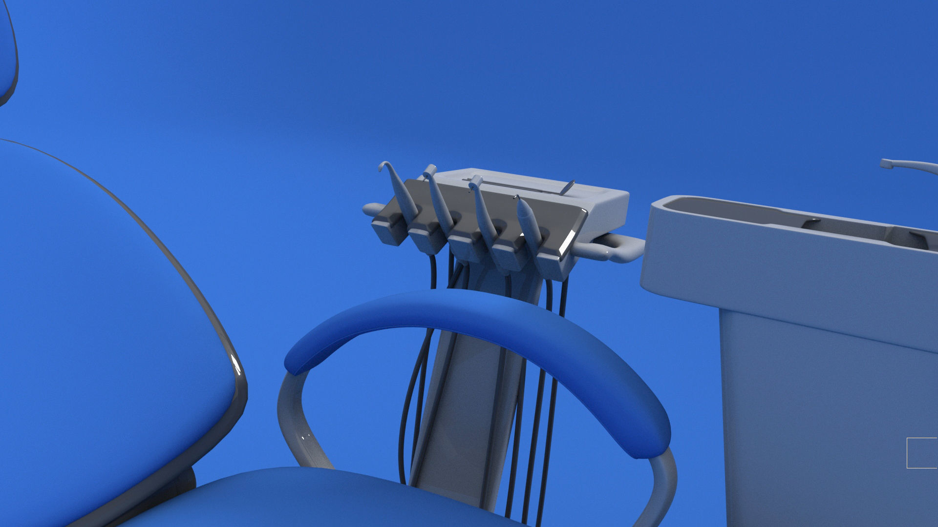 Dentist Unit Low-poly 3D model_4