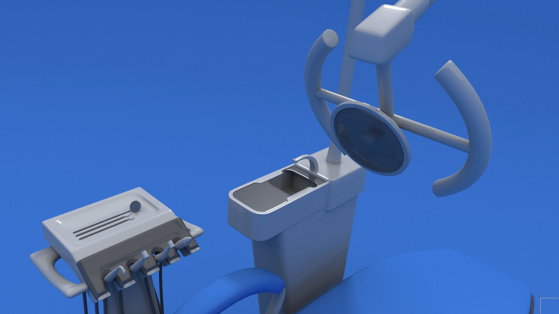 Dentist Unit Low-poly 3D model_5