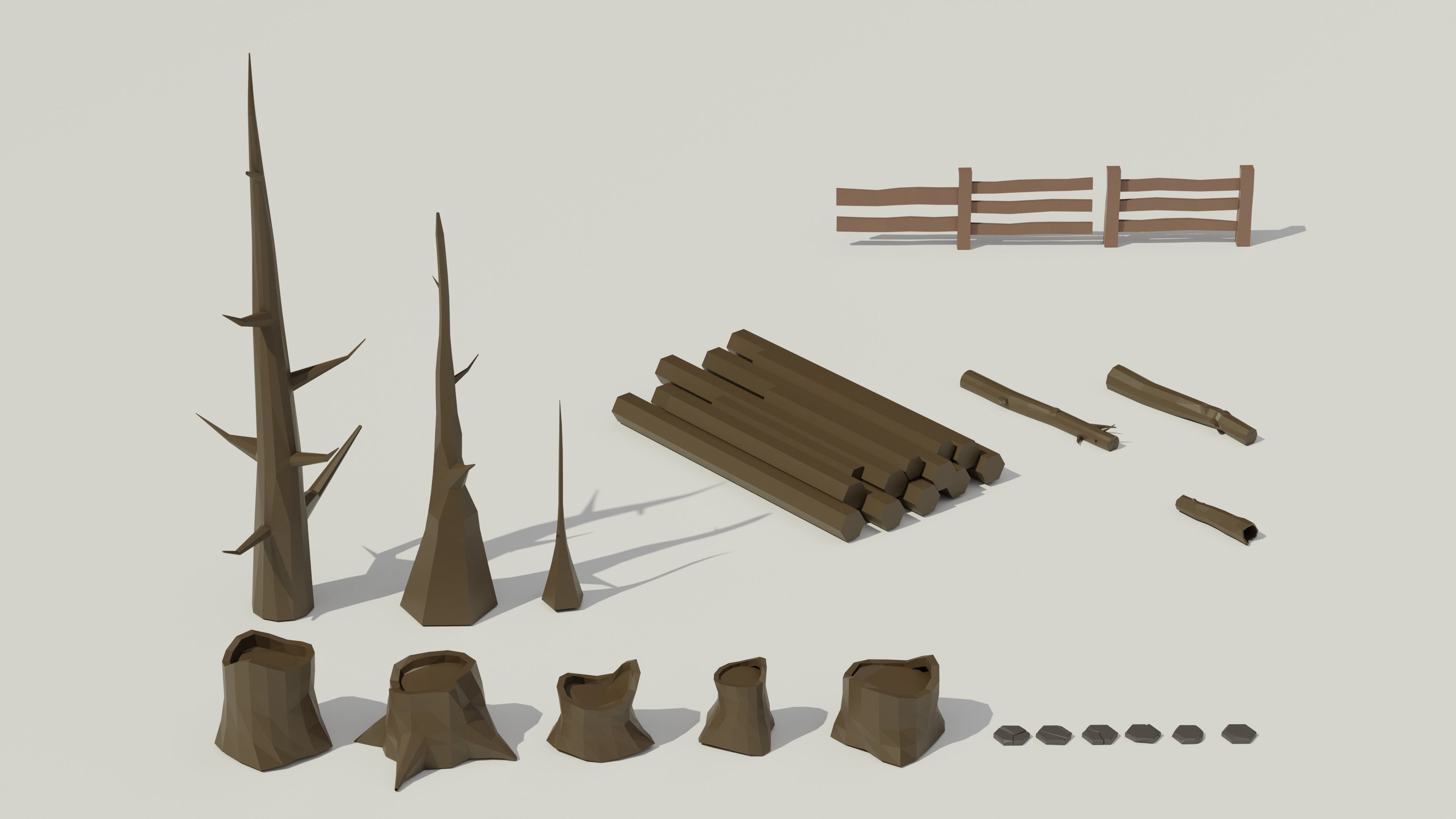 Low Poly Nature Asset Low-poly 3D model_5