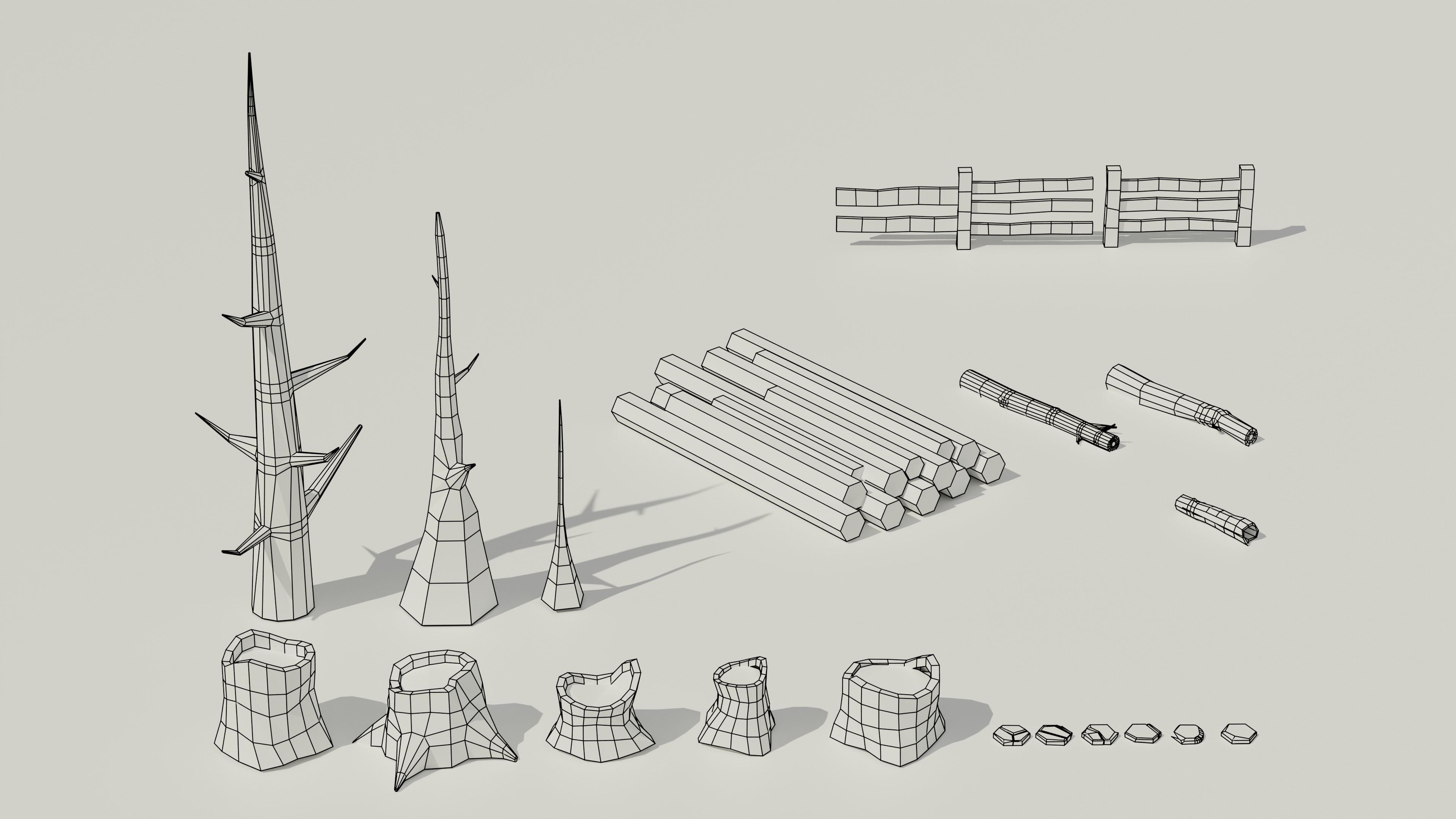 Low Poly Nature Asset Low-poly 3D model_6