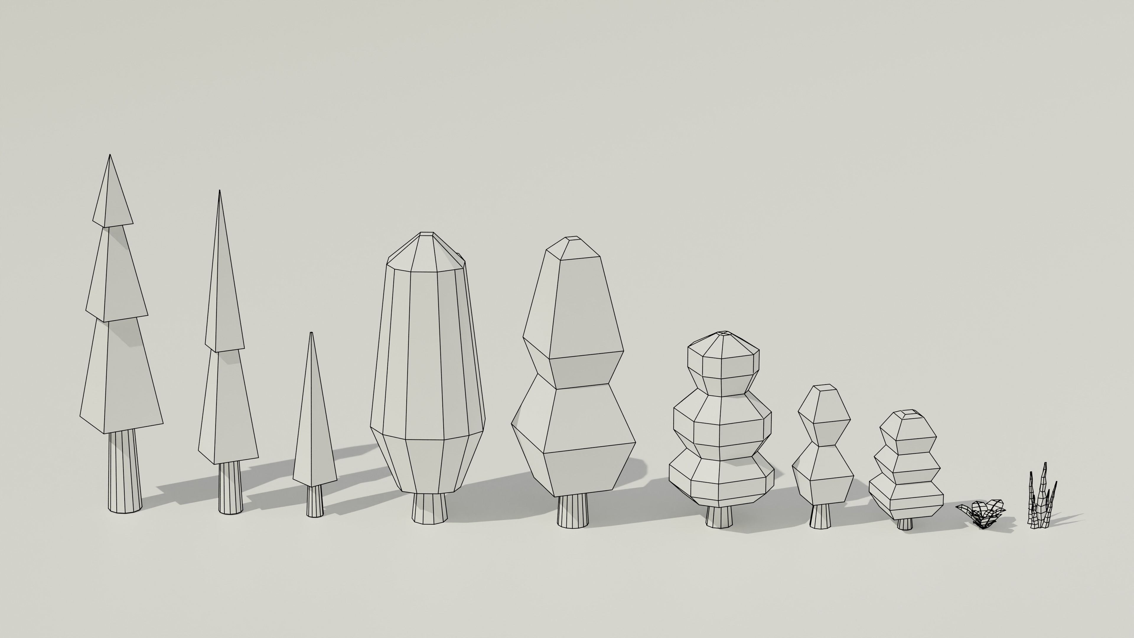 Low Poly Nature Asset Low-poly 3D model_4