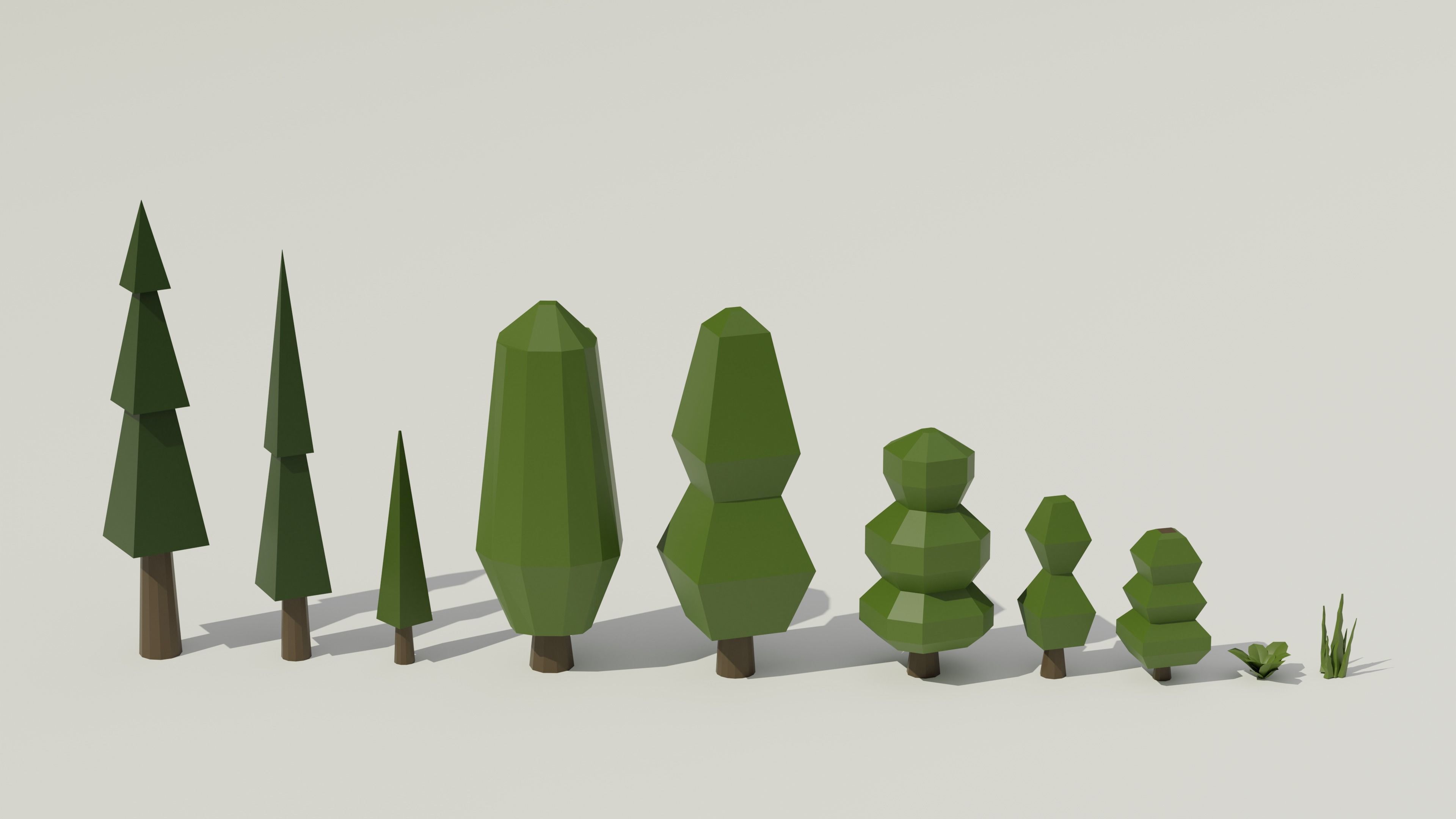 Low Poly Nature Asset Low-poly 3D model_3