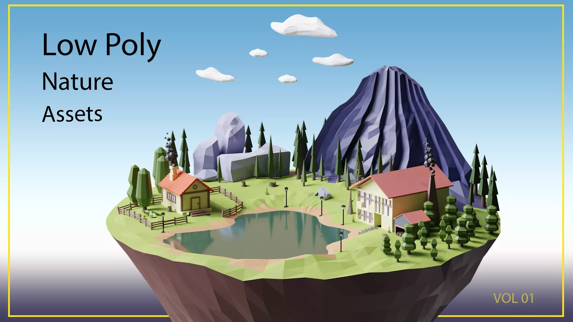 Low Poly Nature Asset Low-poly 3D model_0