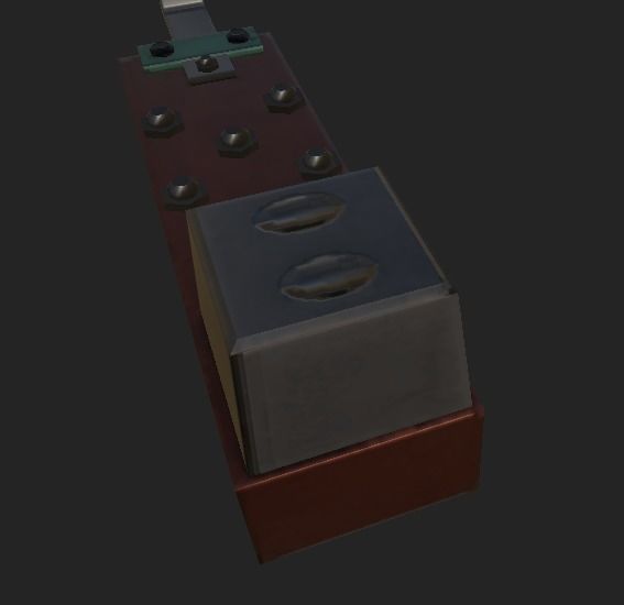 Metal Atache Low-poly 3D model_3