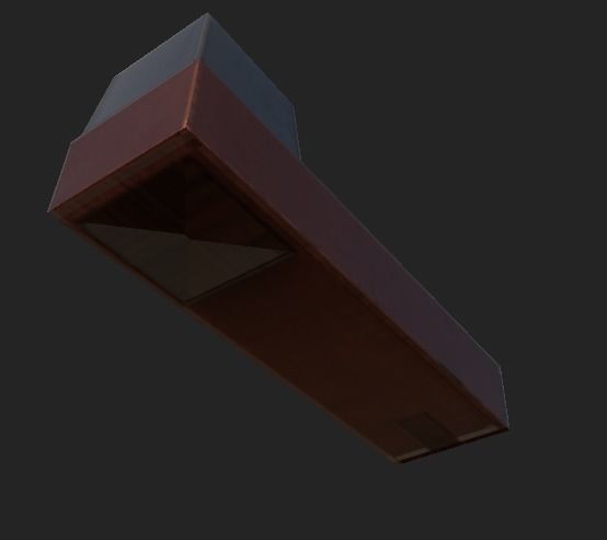 Metal Atache Low-poly 3D model_4