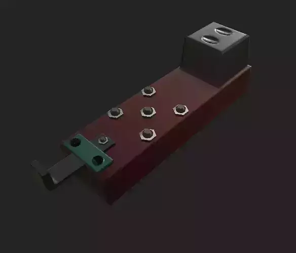 Metal Atache Low-poly 3D model