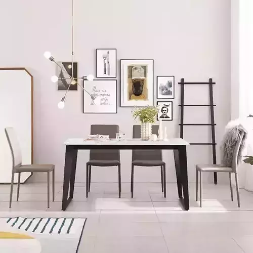 Porcelain Barrel Ceramic Dining Table Set