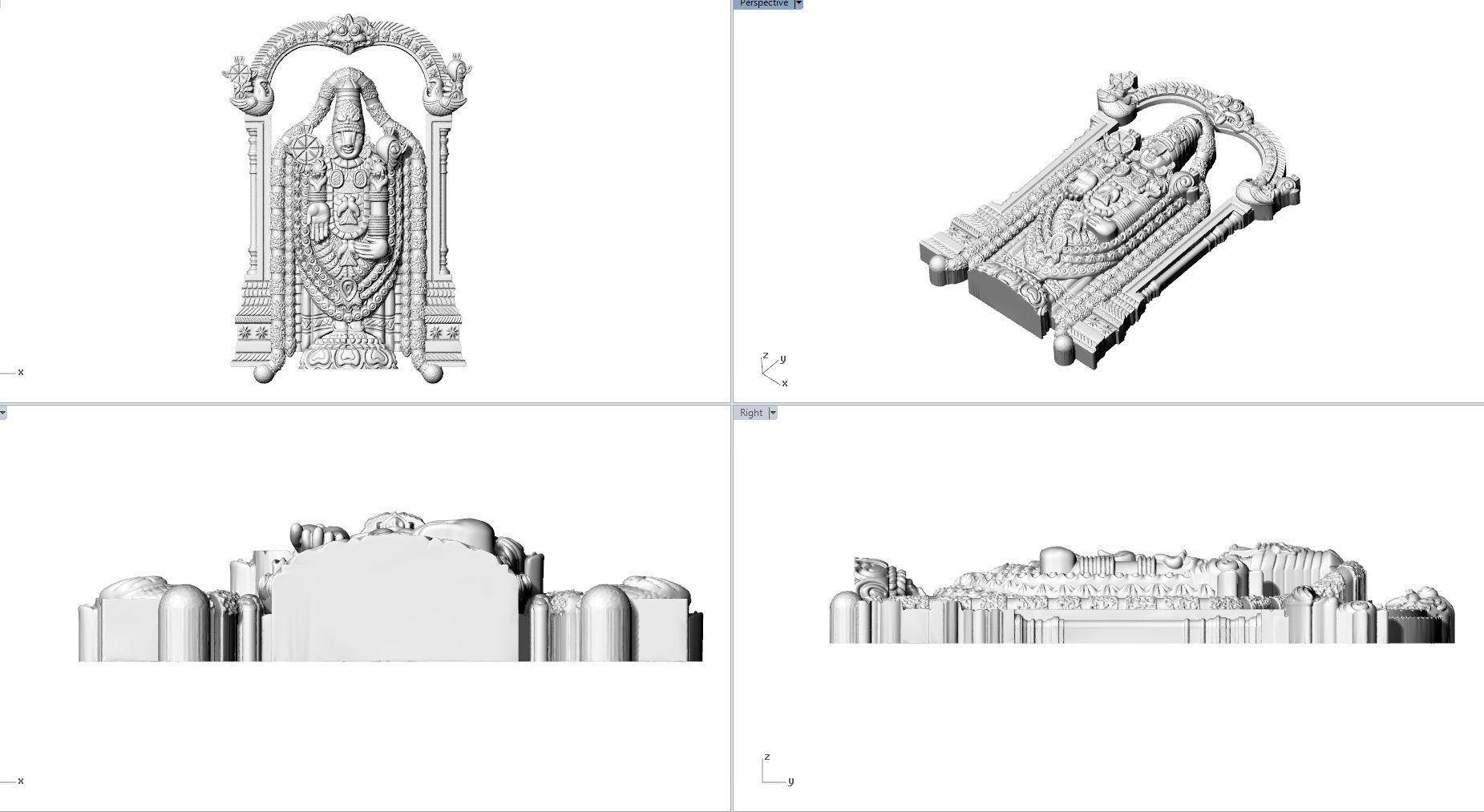 THIRUPATHI BALAJI PENDENT 3D print model_2