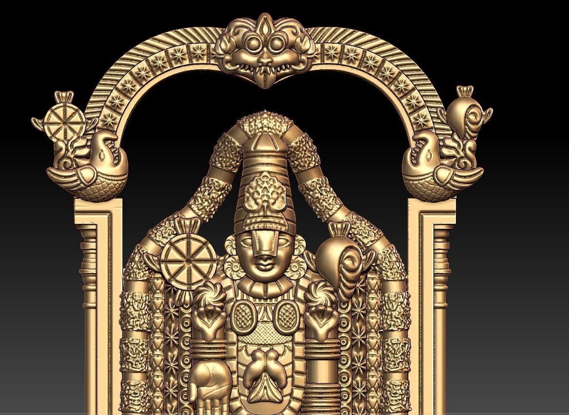 THIRUPATHI BALAJI PENDENT 3D print model_3
