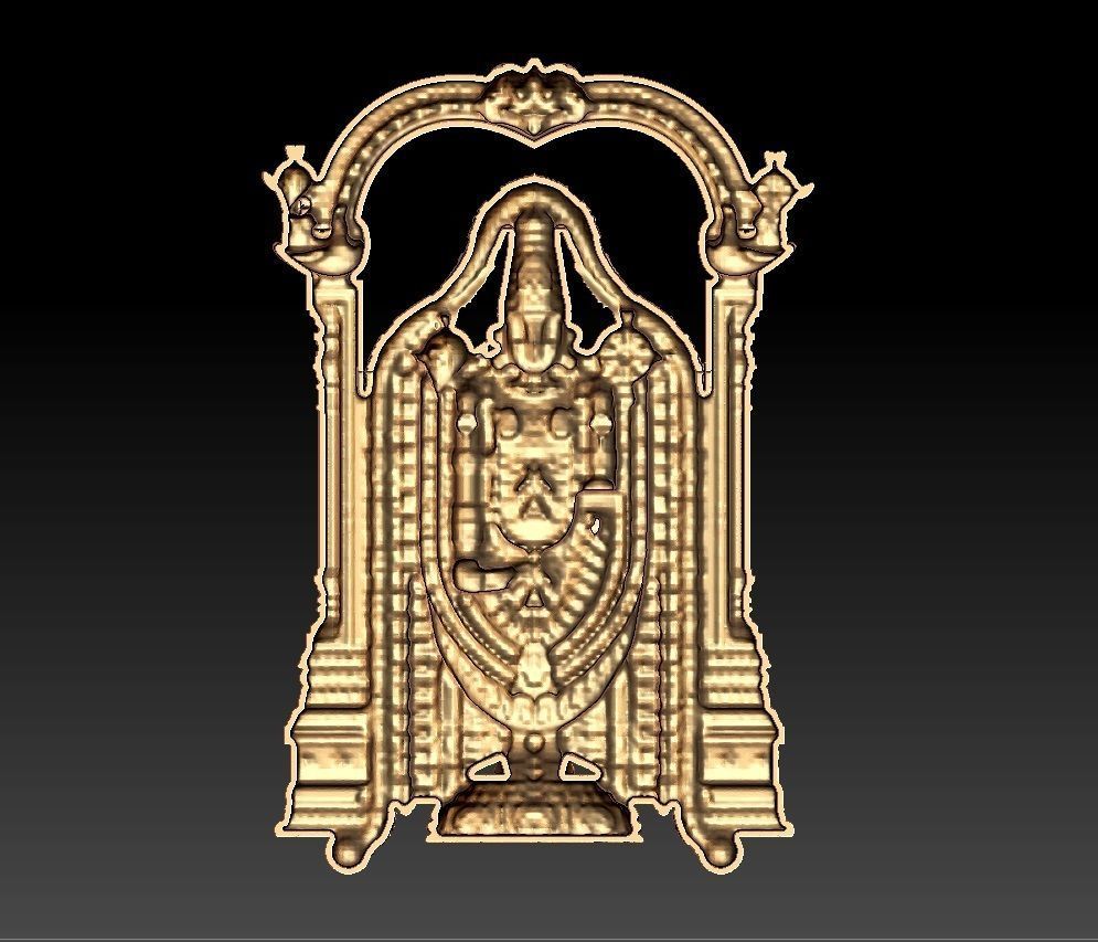 THIRUPATHI BALAJI PENDENT 3D print model_5