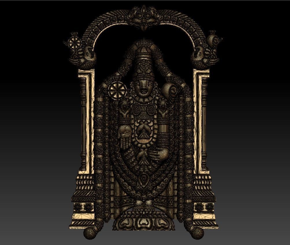 THIRUPATHI BALAJI PENDENT 3D print model_7