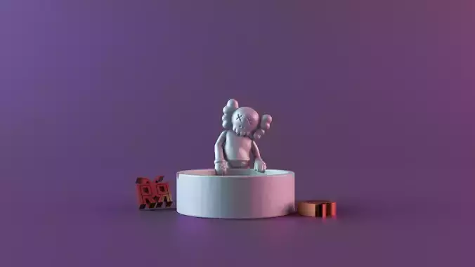kaws Ashtrays 3D print model
