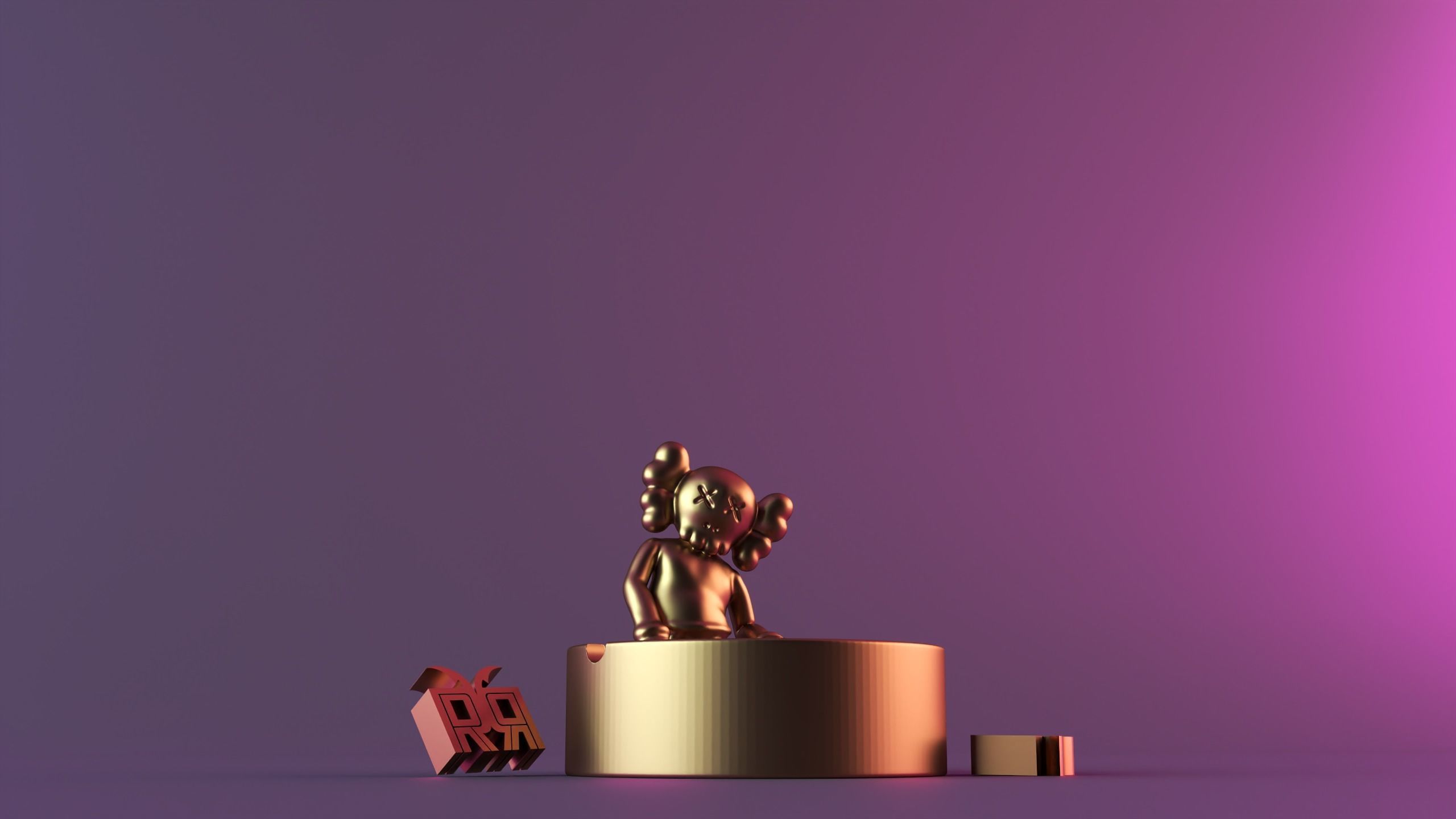 kaws Ashtrays 3D print model_5