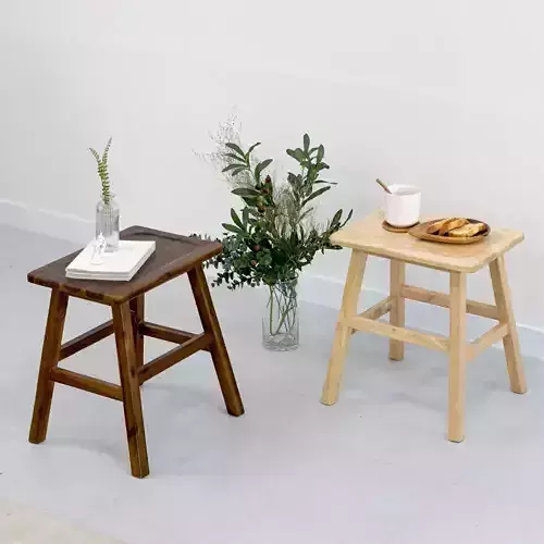 Mine wooden stool chair plant stand