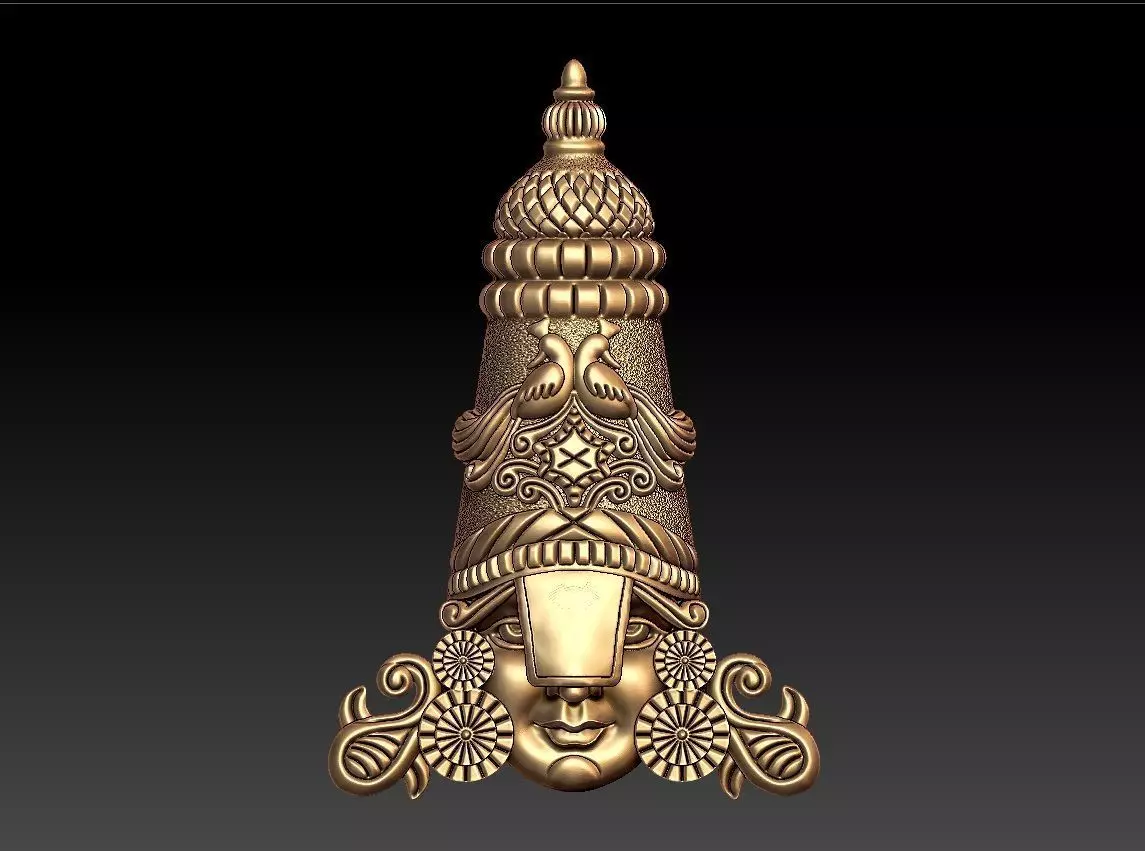 THIRUPATHI BALAJI PENDENT 3D print model_0