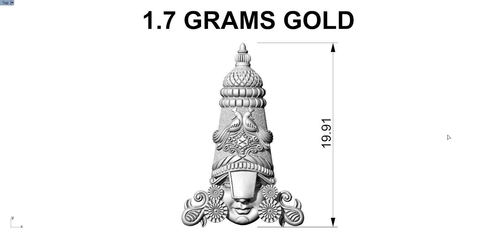 THIRUPATHI BALAJI PENDENT 3D print model_9