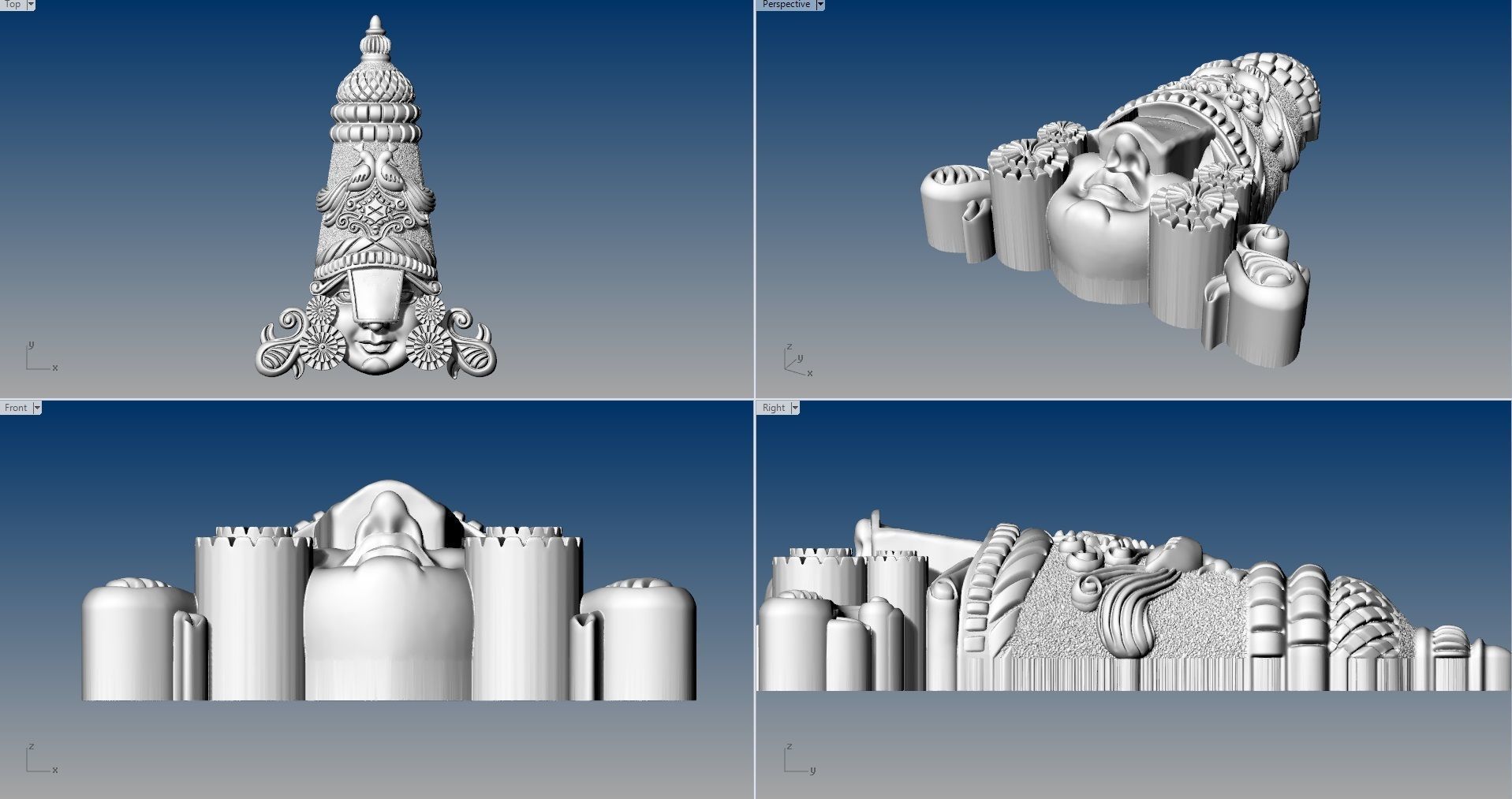 THIRUPATHI BALAJI PENDENT 3D print model_1