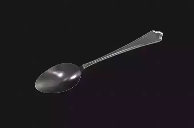Stainless steel spoon 3Dmodel