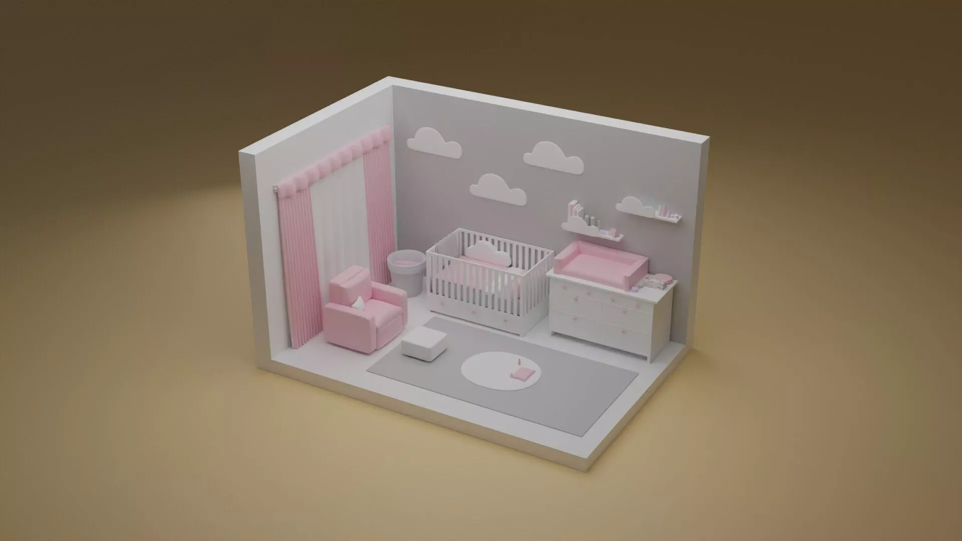 baby room 3D model